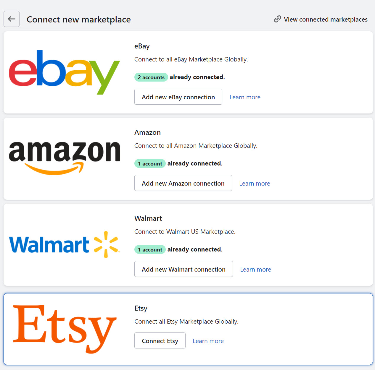 Shopify Marketplace Connect - Sell on , Walmart, , and  from  Shopify